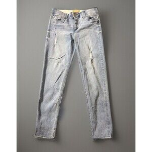 Democracy AB Technology Women's Light denim Distressed Capris Size 8
